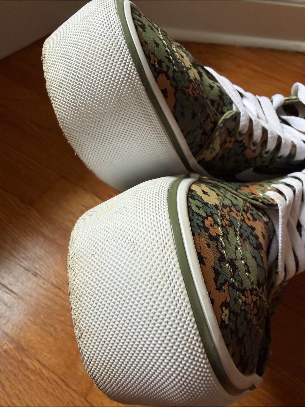 Vans Sk8-Hi Tapered Stackform Camo Floral Loden Green Platform Mens 6 Womens 7.5 - Picture 8 of 12